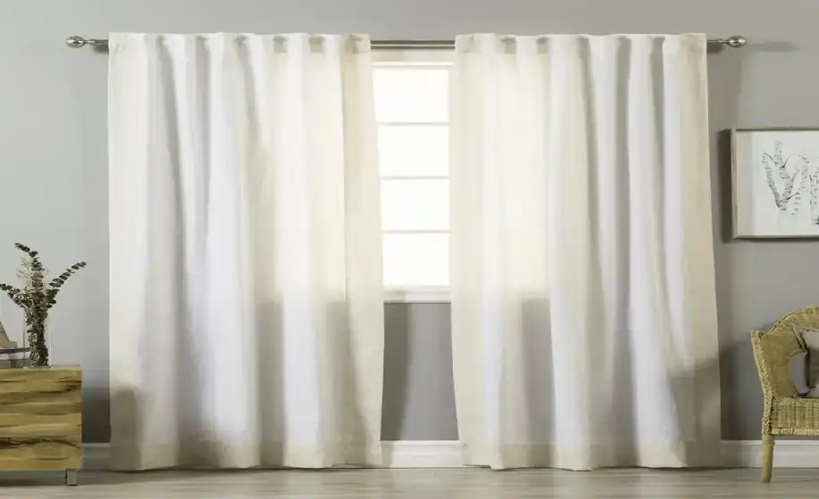 Eligent Linen fabric curtain hang on a window