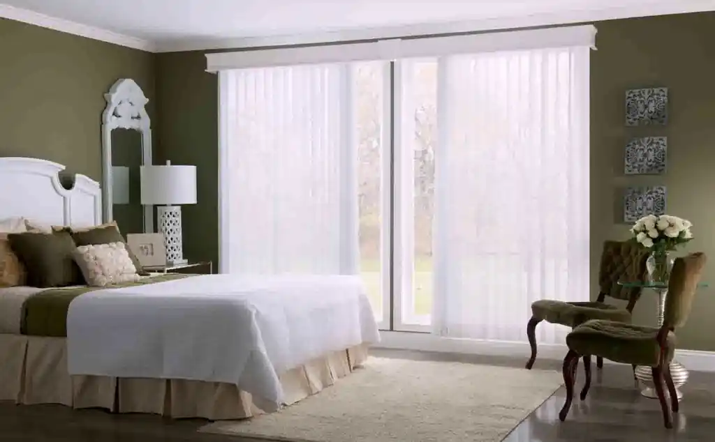 white sheer curtain for bedroom window